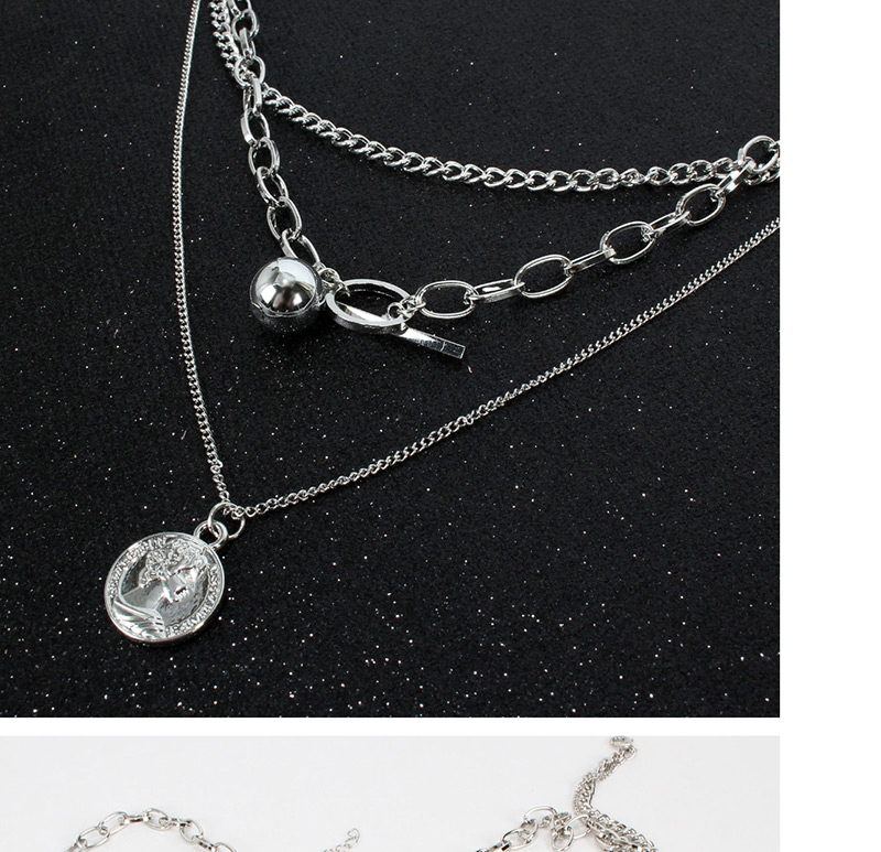 Fashion White K Metal Necklace Male,Multi Strand Necklaces