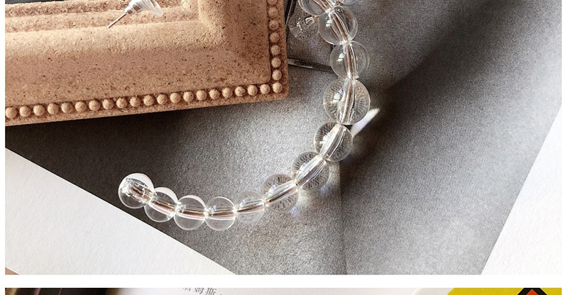 Fashion Transparent Crystal Beaded Round Open Stud Earrings,Hoop Earrings