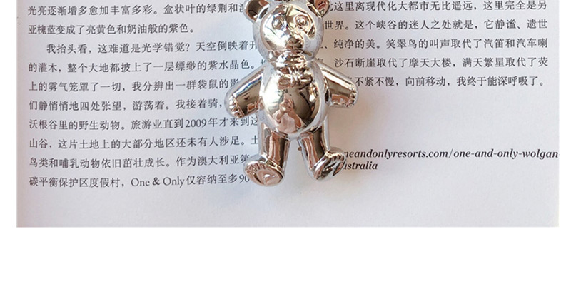 Fashion Gold Metal Bear Thick Chain Necklace,Pendants