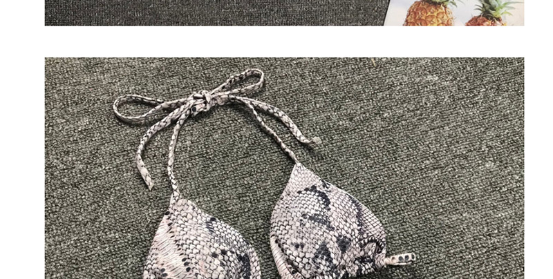 Fashion Snake Snake-lined Split Swimsuit,Bikini Sets