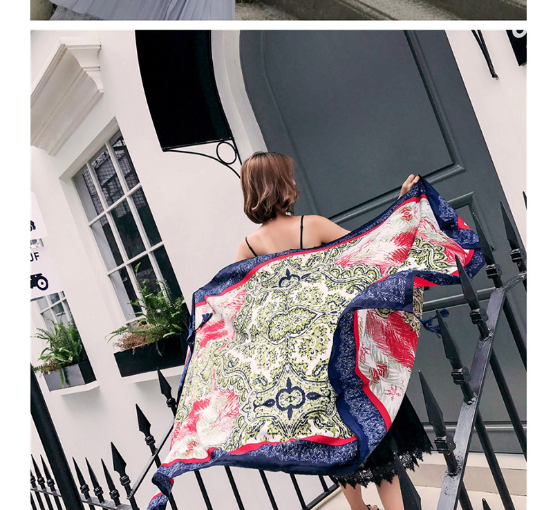 Fashion Color Flower Printed Cotton And Linen Scarf Shawl,Thin Scaves