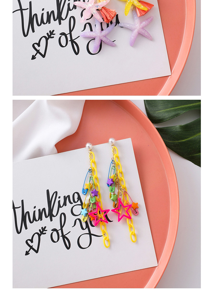 Fashion Smiley Flower Tassel Earrings,Drop Earrings