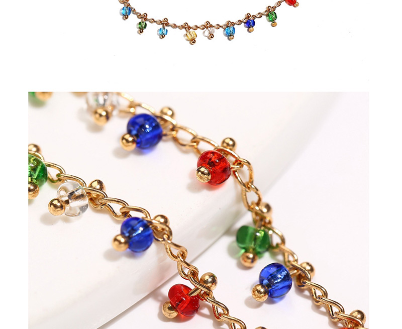 Fashion Color Glass Beaded Chain,Fashion Anklets
