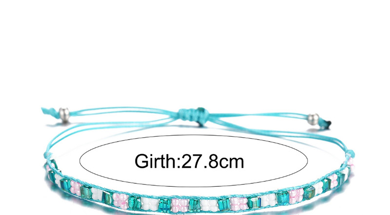 Fashion Green Inlaid Rice Beads Push-pull Bracelet,Beaded Bracelet