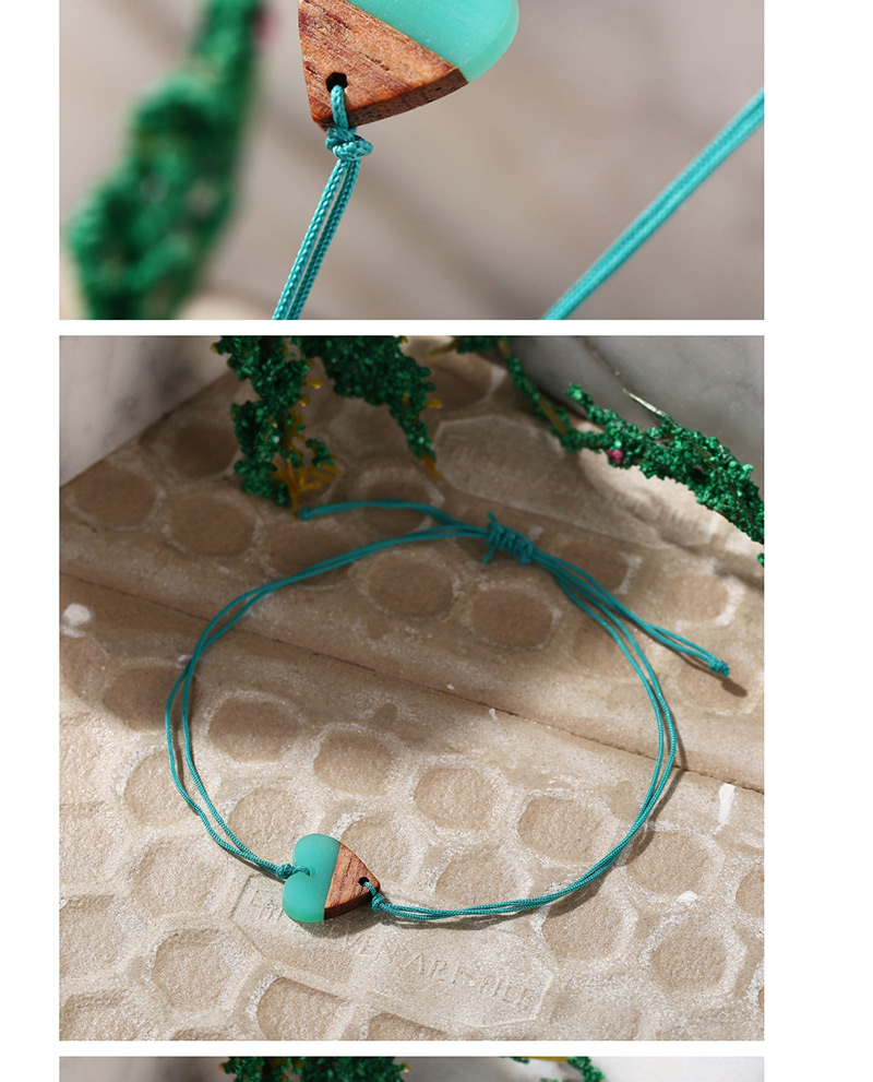 Fashion Cactus Green Braided Wood Push-pull Bracelet,Fashion Bracelets