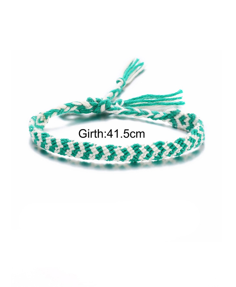 Fashion White Green Arrow Color Rope Woven Anklet,Fashion Anklets