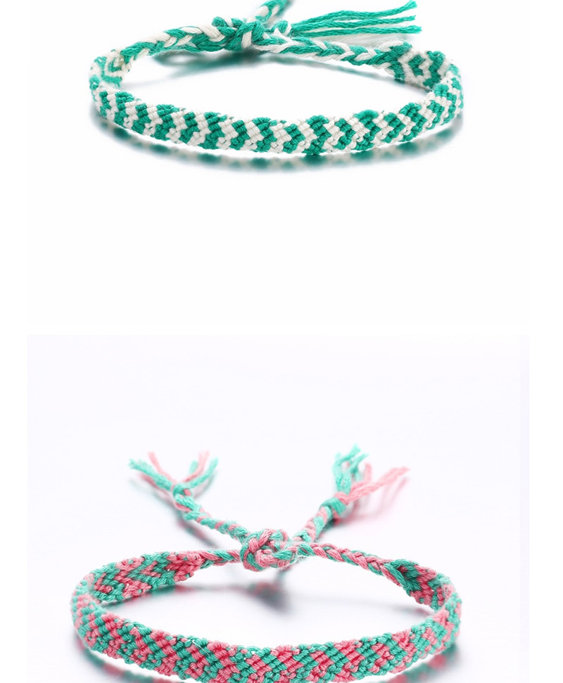 Fashion Blue-green Small Diamond Color Rope Woven Anklet,Fashion Anklets