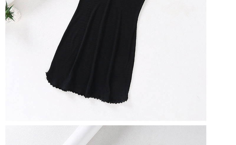 Fashion Black Lace-trimmed Threaded Dress,Mini & Short Dresses