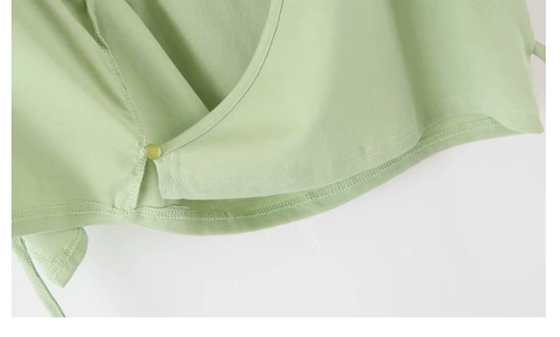 Fashion Avocado Green Cotton Tether T-shirt,Tank Tops & Camis
