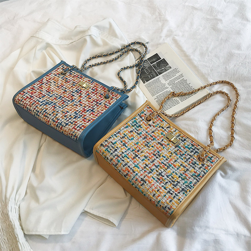 Fashion White Woolen Stitching Shoulder Messenger Bag,Shoulder bags