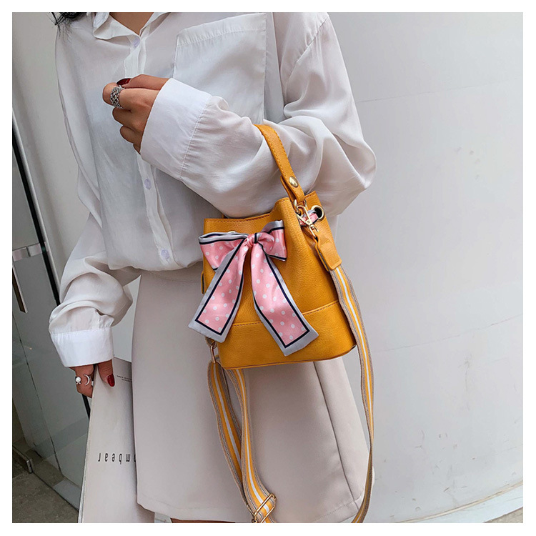Fashion Yellow Bow Tie Shoulder Bag,Handbags