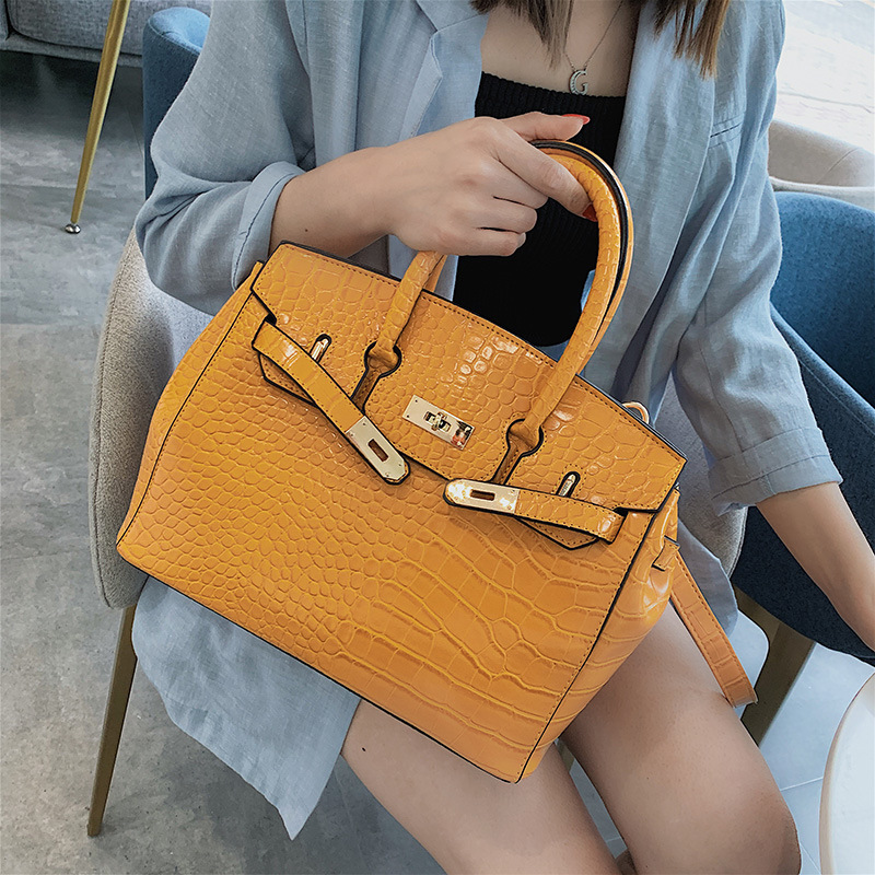 Fashion Yellow Stone Pattern Crossbody Shoulder Bag,Handbags