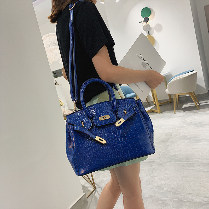 Fashion Blue Stone Pattern Crossbody Shoulder Bag,Handbags