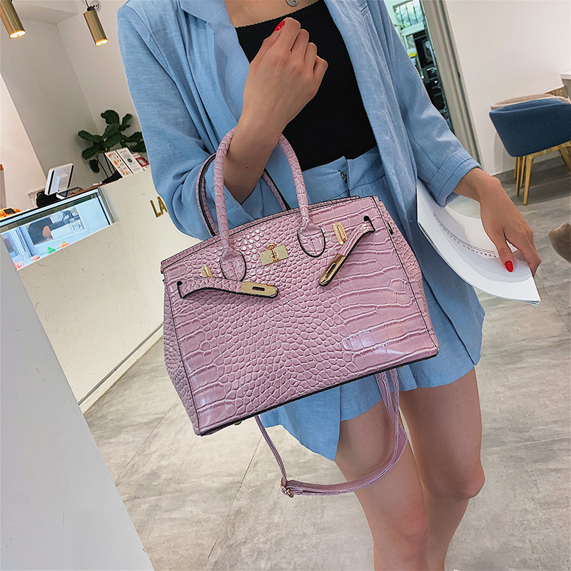Fashion Pink Stone Pattern Crossbody Shoulder Bag,Handbags