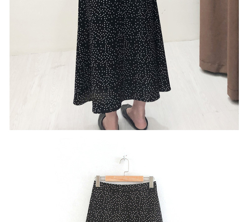 Fashion Black Polka Dot Printed Skirt,Skirts