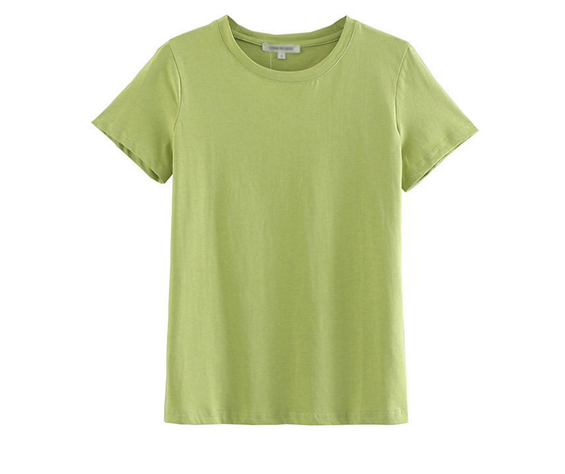 Fashion Green Solid Glossy T-shirt,Tank Tops & Camis