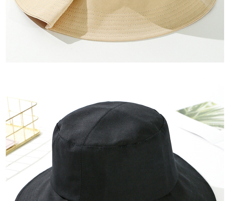 Fashion Black Cotton Foldable Fisherman Hat,Sun Hats