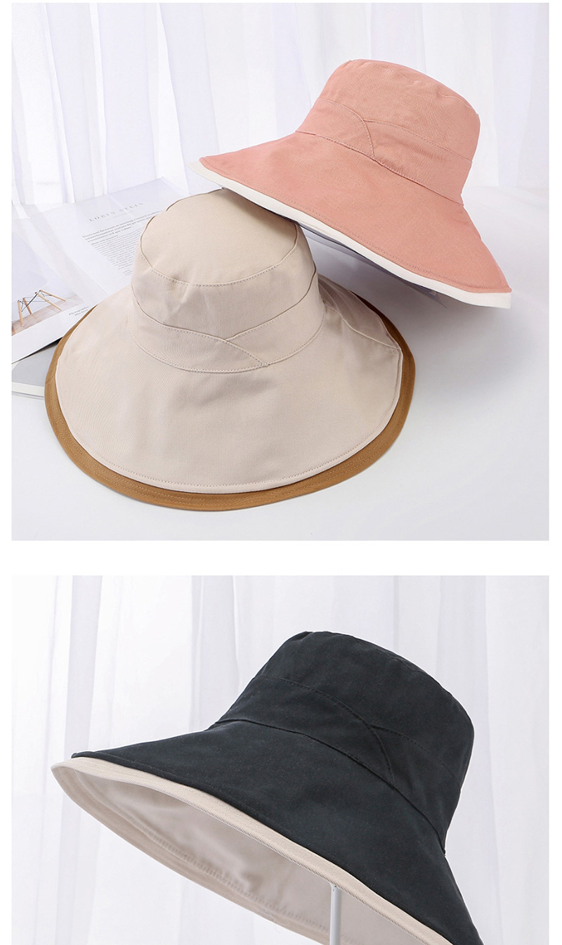 Fashion Black Stitching Contrast Double-sided Wearing Sunhat,Sun Hats