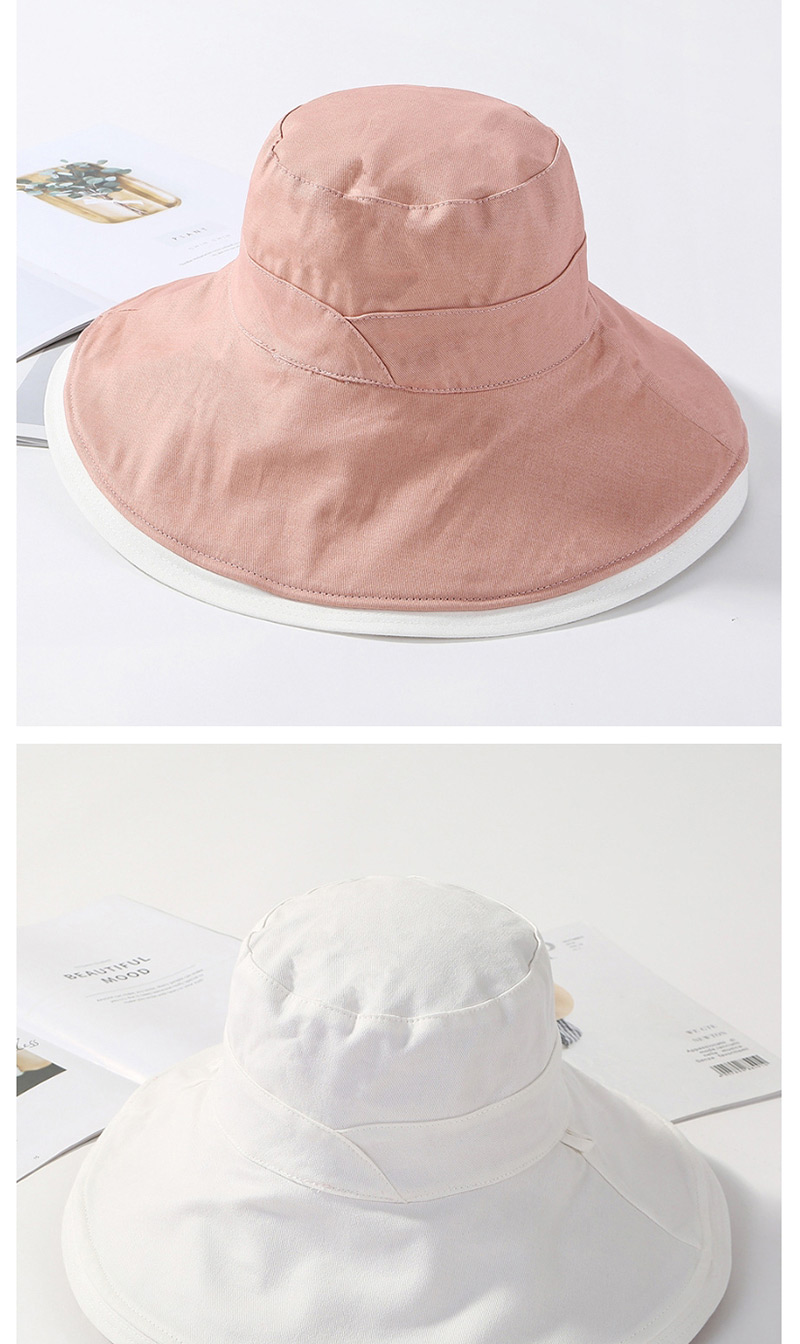 Fashion Beige Stitching Contrast Double-sided Wearing Sunhat,Sun Hats