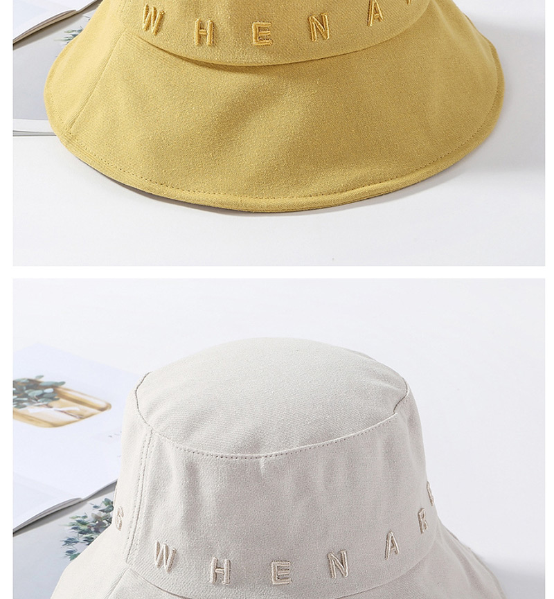 Fashion Yellow Embroidered Letter Cap,Sun Hats