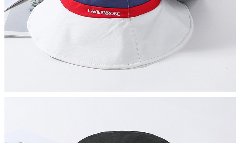 Fashion Black Color Matching Letters Fisherman Hat,Sun Hats