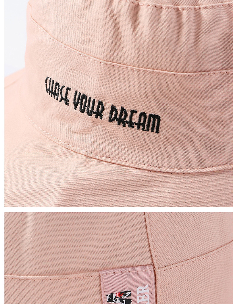 Fashion Orange Cotton Cloth Embroidery Letter Double-sided Basin Cap,Sun Hats