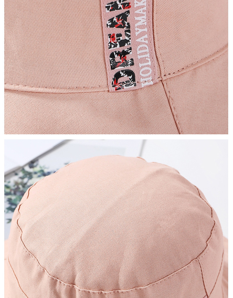 Fashion Khaki Cotton Cloth Embroidery Letter Double-sided Basin Cap,Sun Hats