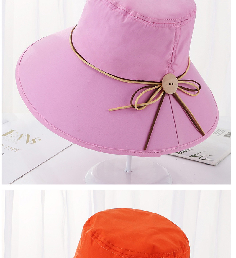 Fashion Khaki Tethered Wooden Buckle Foldable Fisherman Hat,Sun Hats