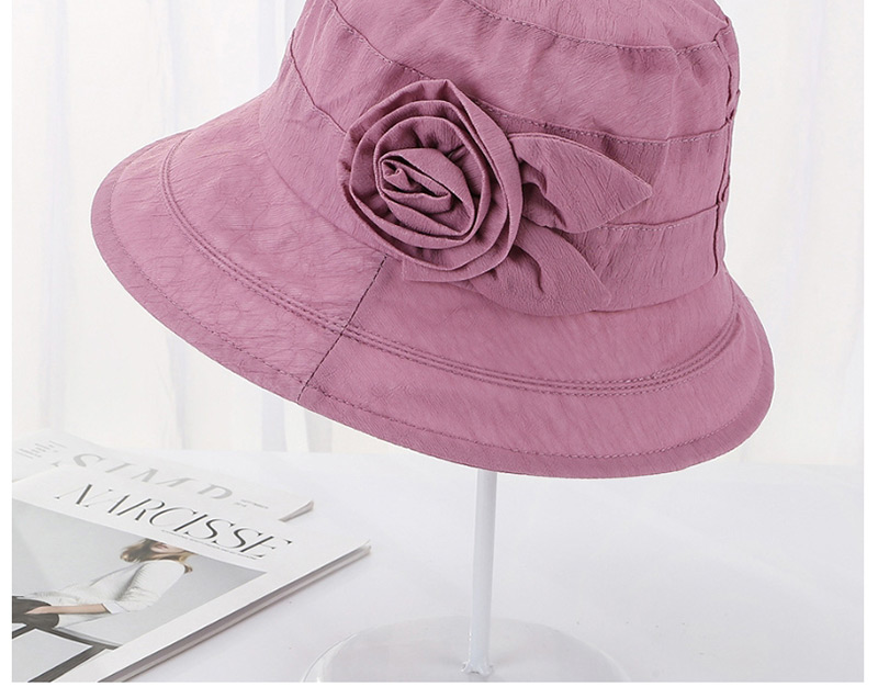Fashion Rose Pink Rabbit Ear Flower Shade Cap,Sun Hats