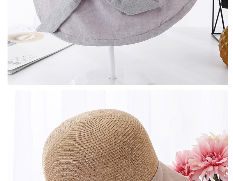 Fashion Purple Woven Stitching Bow Visor,Sun Hats