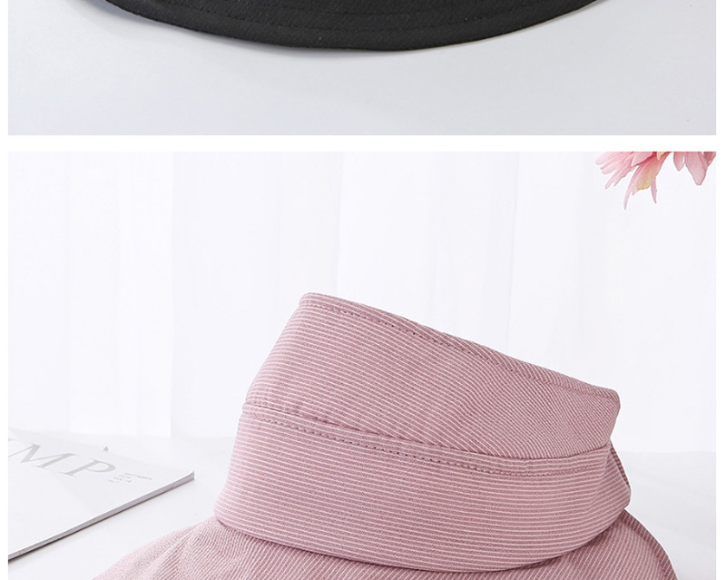 Fashion Pink Striped Foldable Top Hat,Sun Hats