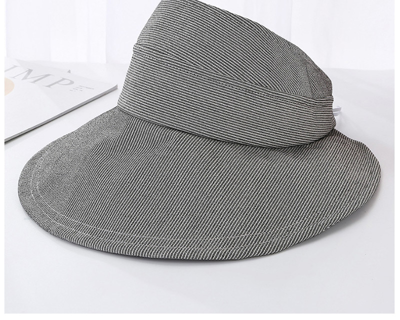 Fashion Black Striped Foldable Top Hat,Sun Hats