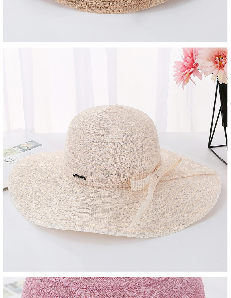 Fashion Khaki Daxie Covered Iron Letters Double-layer Lace Fisherman Hat,Sun Hats