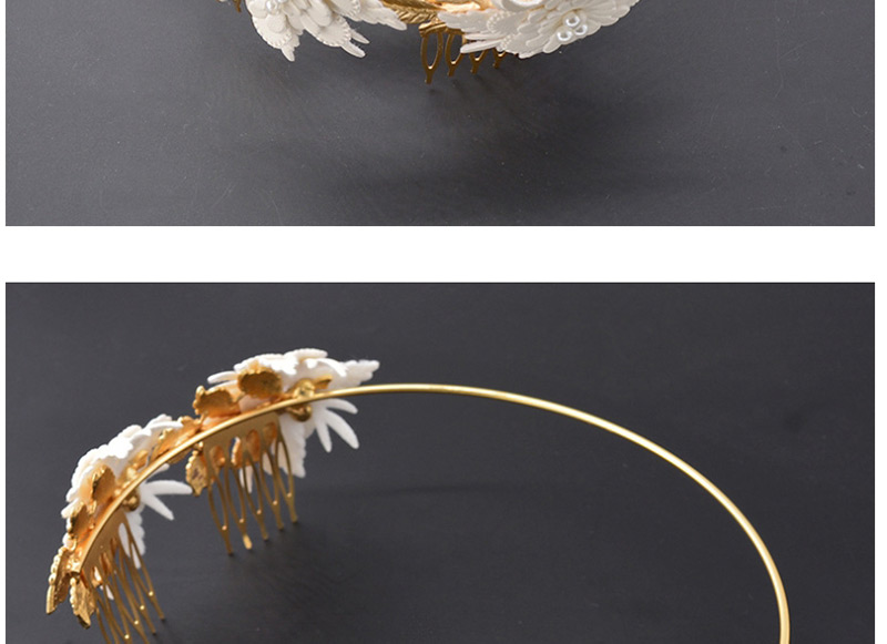 Fashion White Alloy Flower Headband,Head Band