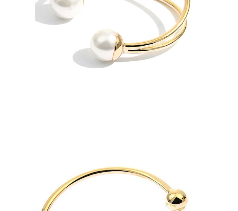 Fashion Gold Imitation Pearl Open Bracelet,Fashion Bangles