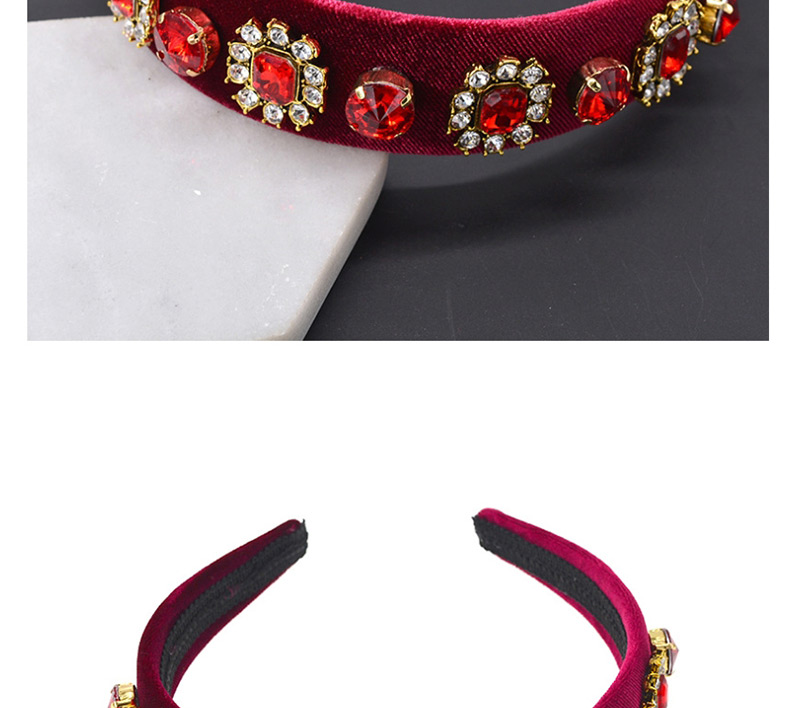 Fashion Red Full Diamond Pearl Headband,Head Band