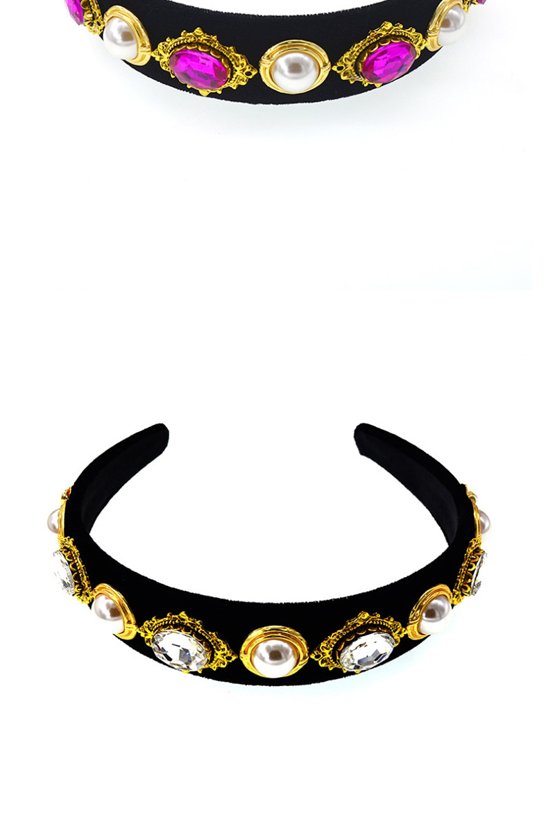 Fashion Black Full Diamond Pearl Headband,Head Band