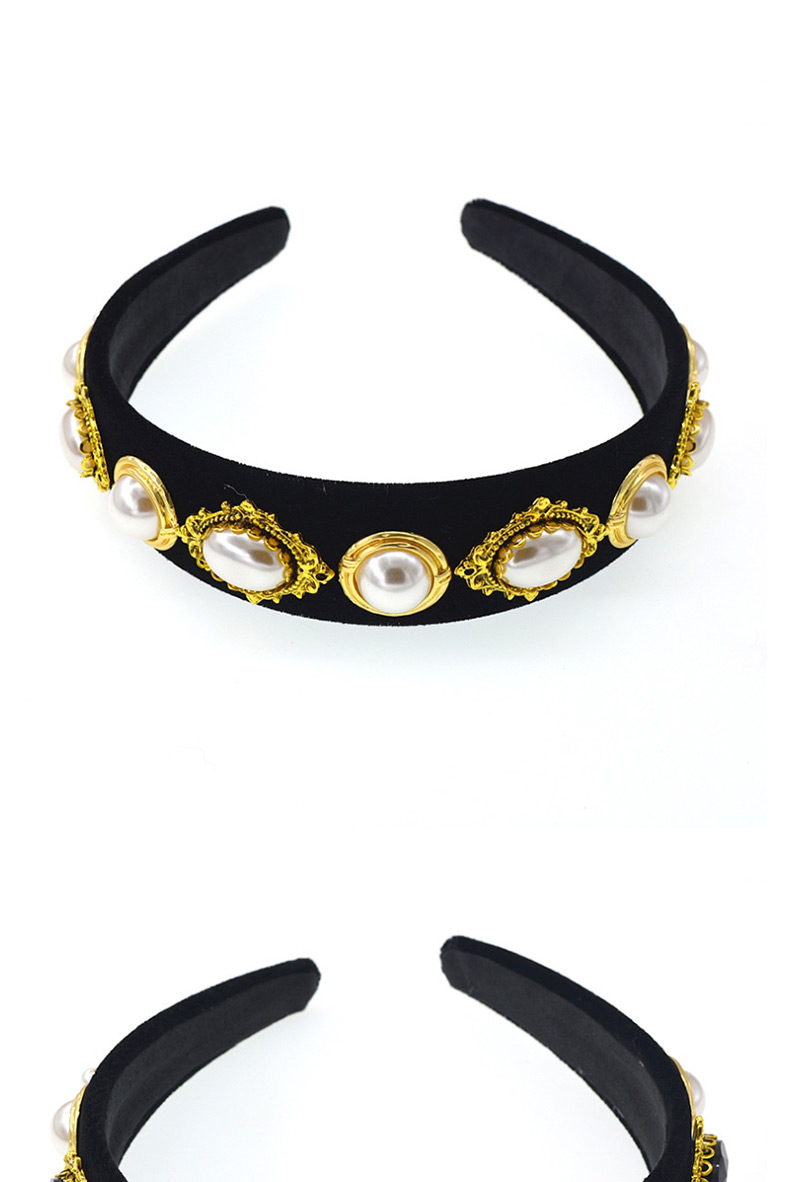 Fashion Black Full Diamond Pearl Headband,Head Band