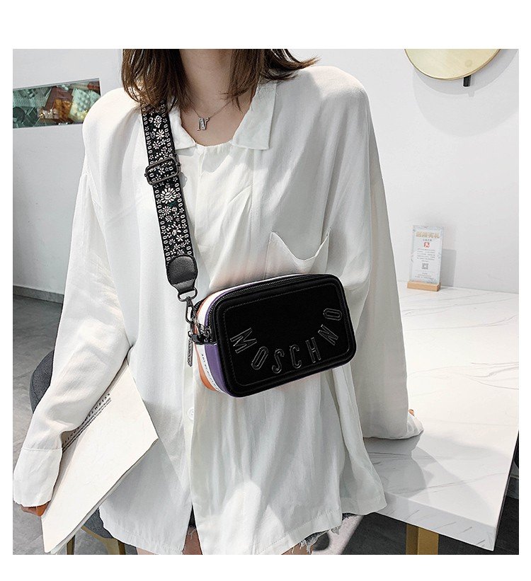 Fashion White Alloy Letter Pu Single Shoulder Messenger Bag,Shoulder bags
