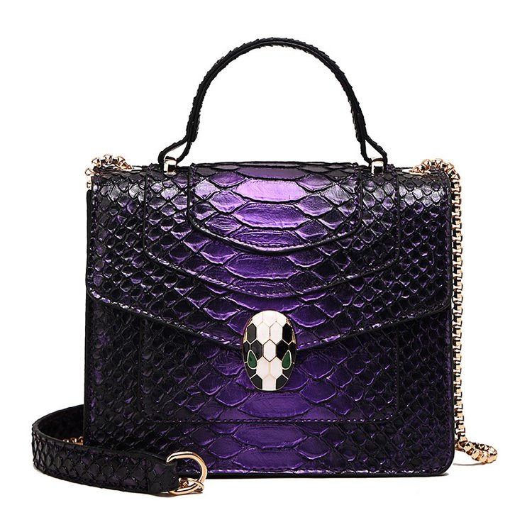 Fashion Purple Snakeskin Pattern Bag,Handbags