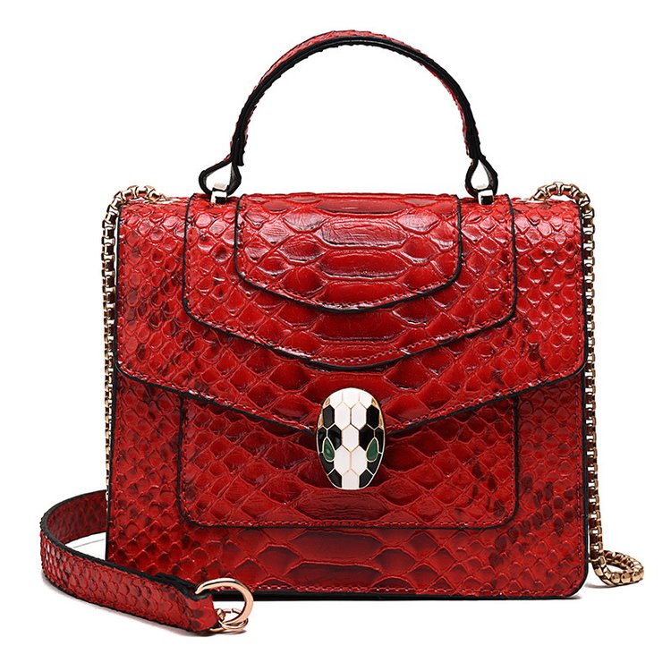 Fashion Red Snakeskin Pattern Bag,Handbags