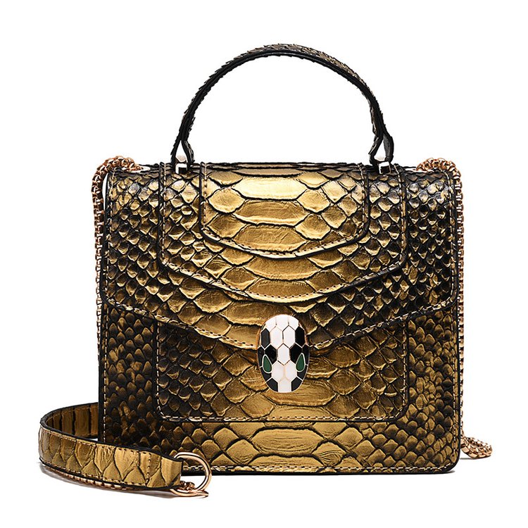 Fashion Yellow Snakeskin Pattern Bag,Handbags