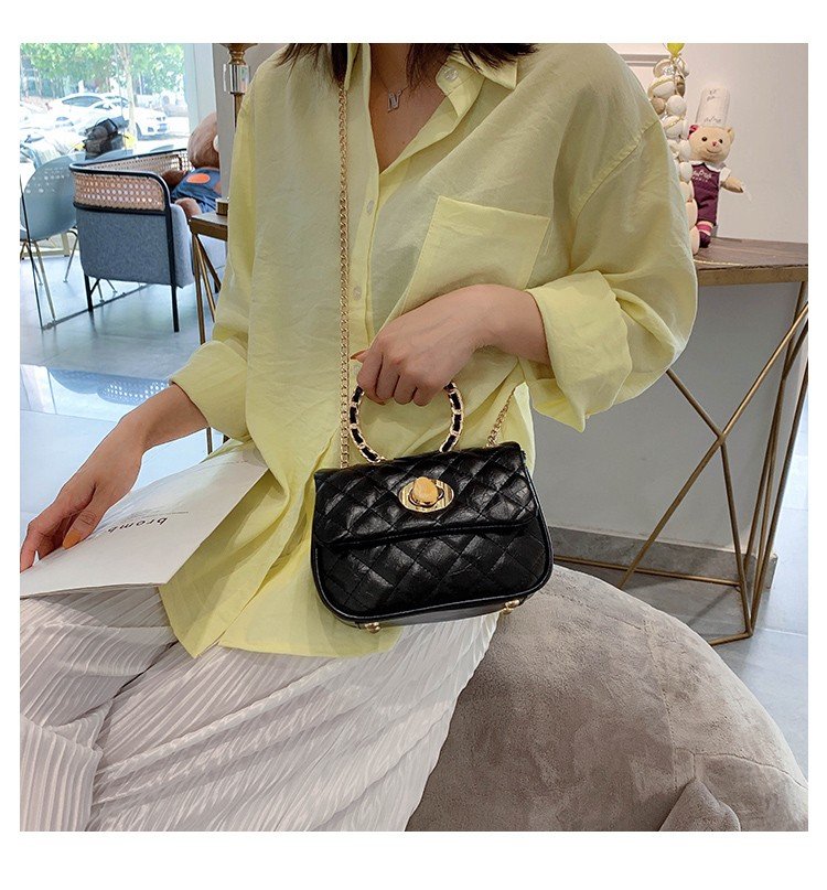 Fashion Yellow Ring Chain Shoulder Messenger Handbag,Handbags