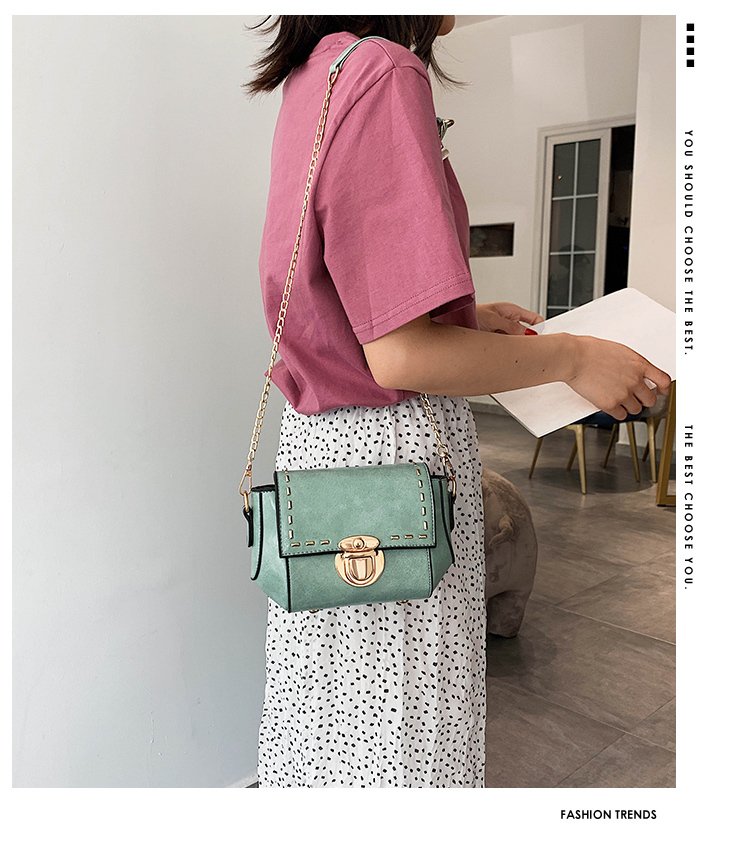 Fashion Pink Rivet Lock Single Shoulder Messenger Bag,Shoulder bags