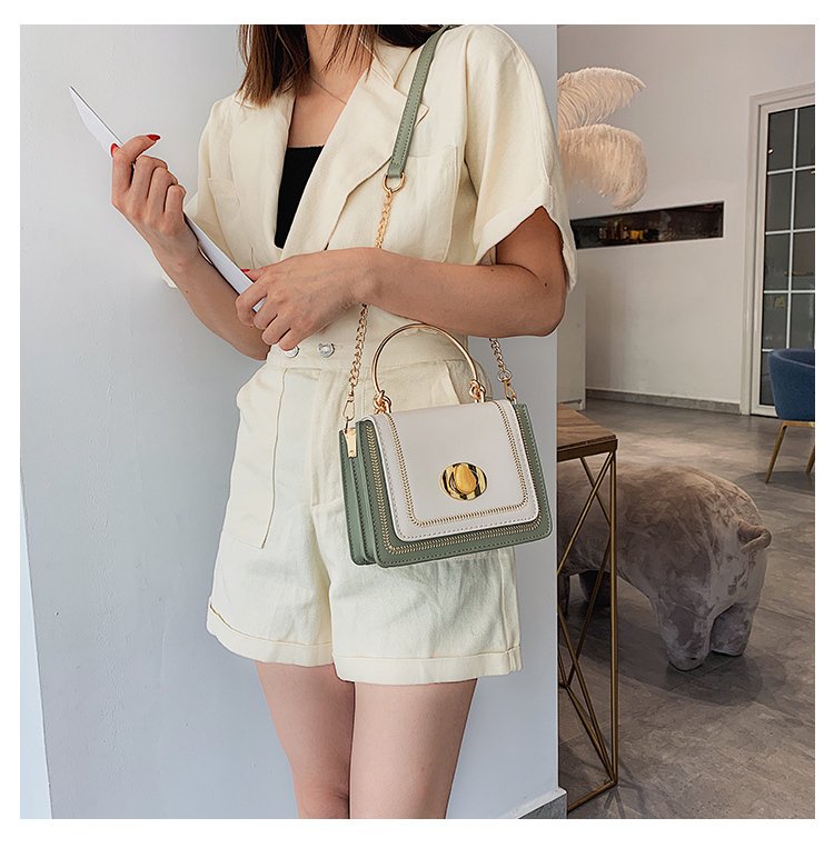 Fashion Black Contrast Stitching Shoulder-slung Tote,Handbags