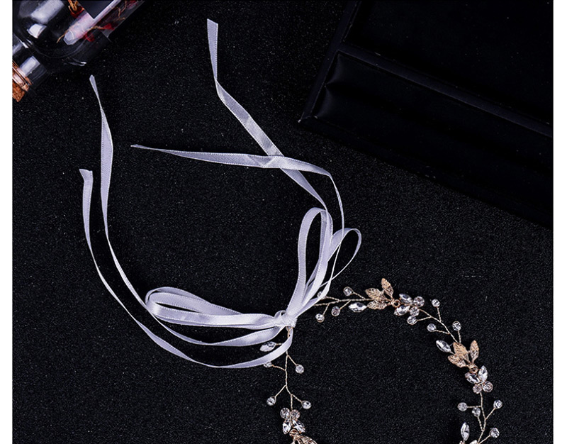 Fashion Silver Leaf-studded Hair Band,Hair Ribbons