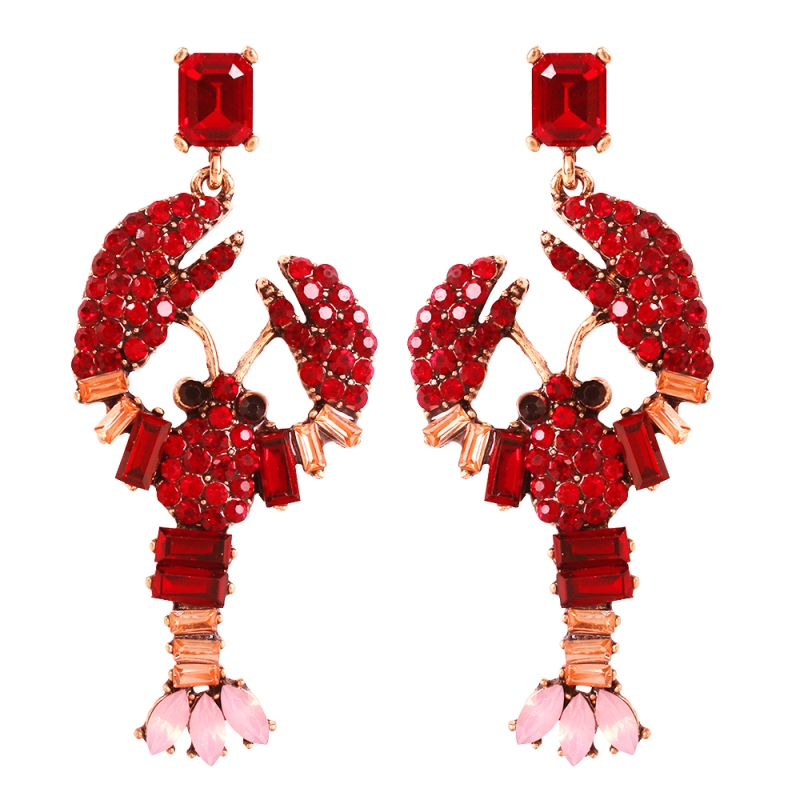 Fashion Color Alloy Diamond Lobster Stud Earrings,Drop Earrings
