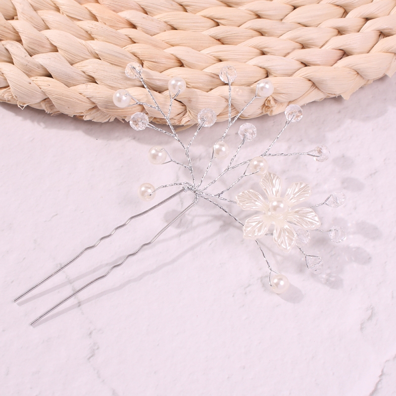 Fashion Resin Pearl Flower Type Alloy Pearl Resin Flower Hair Clip,Hairpins