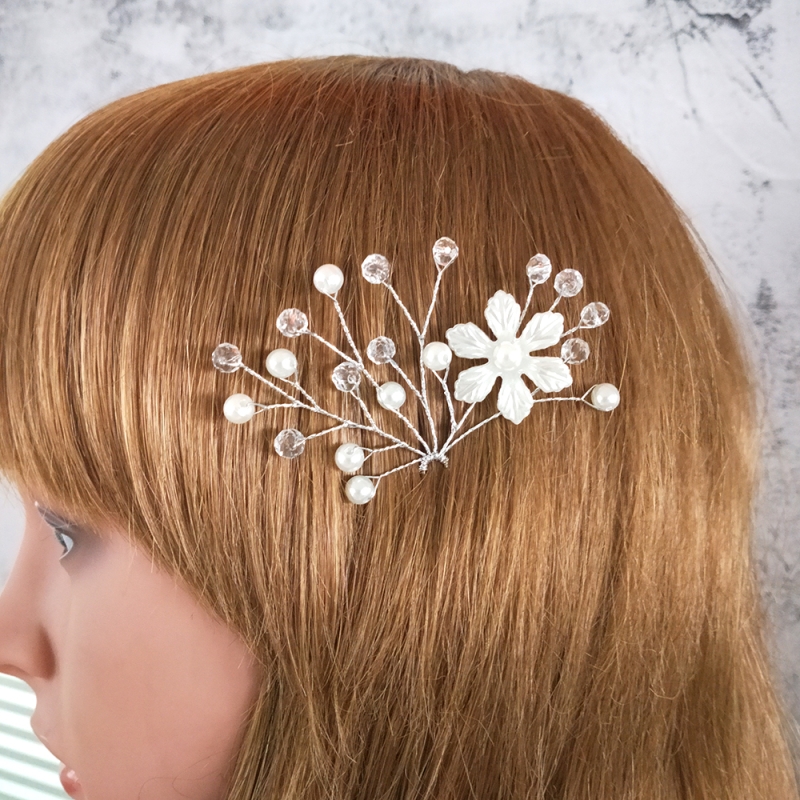 Fashion Crystal Flower Alloy Crystal Flower Hair Clip,Hairpins
