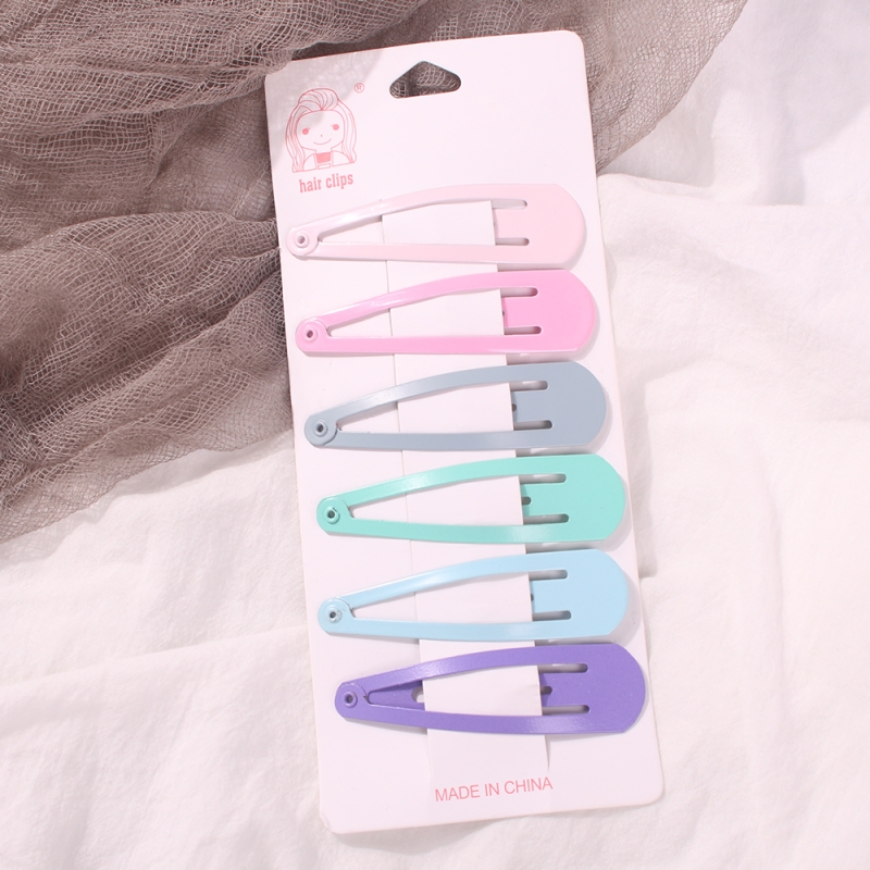 Fashion Drop-shaped Color Alloy Spray Paint Geometry Hair Clip,Hairpins